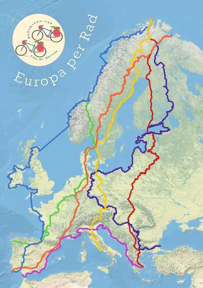 7 Routen von Norden nach Süden durch Europa