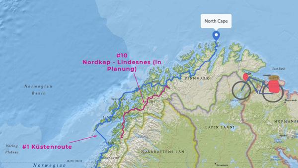 Routen Nordnorwegen
