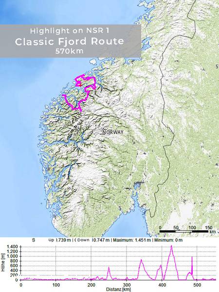 Classic Fjord Route approx. 570 km (part of NSR 1)