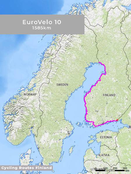 EuroVelo 10 Baltic Coast Route 1590 km Finland