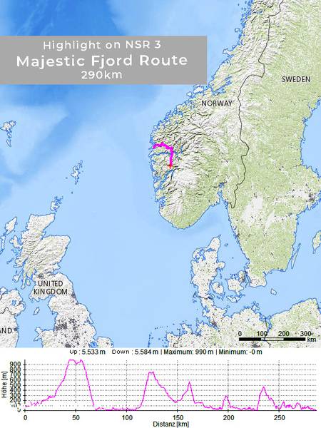 Majestic Fjord Route 290 km (part of NSR 3)