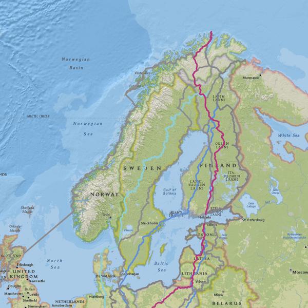 Nordkap-Tarifa-Route in Finnland