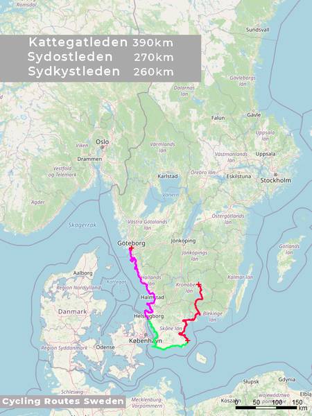 3 National Long-Distance Cycle Routes Sweden