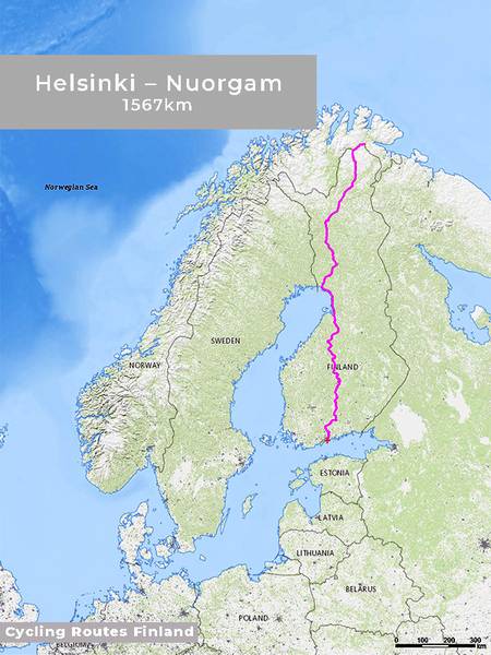 Helsinki-Nuorgam 1567 km