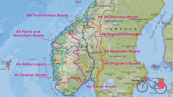 Routes South Norway