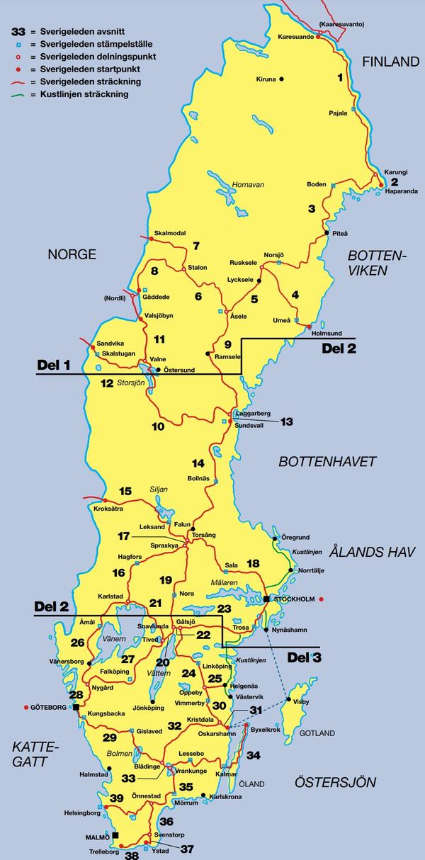 Sverigeleden Übersicht